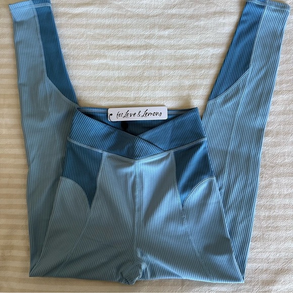 For Love and Lemons Blue Ella XXS Leggings NWT - Picture 3 of 6